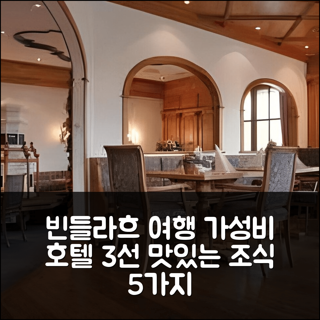 빈들라흐 숙소 여행 호텔 추천 트랜스마르 트래블 호텔 | 가성비 뛰어난 3가지 이유와 조식 정보 5가지