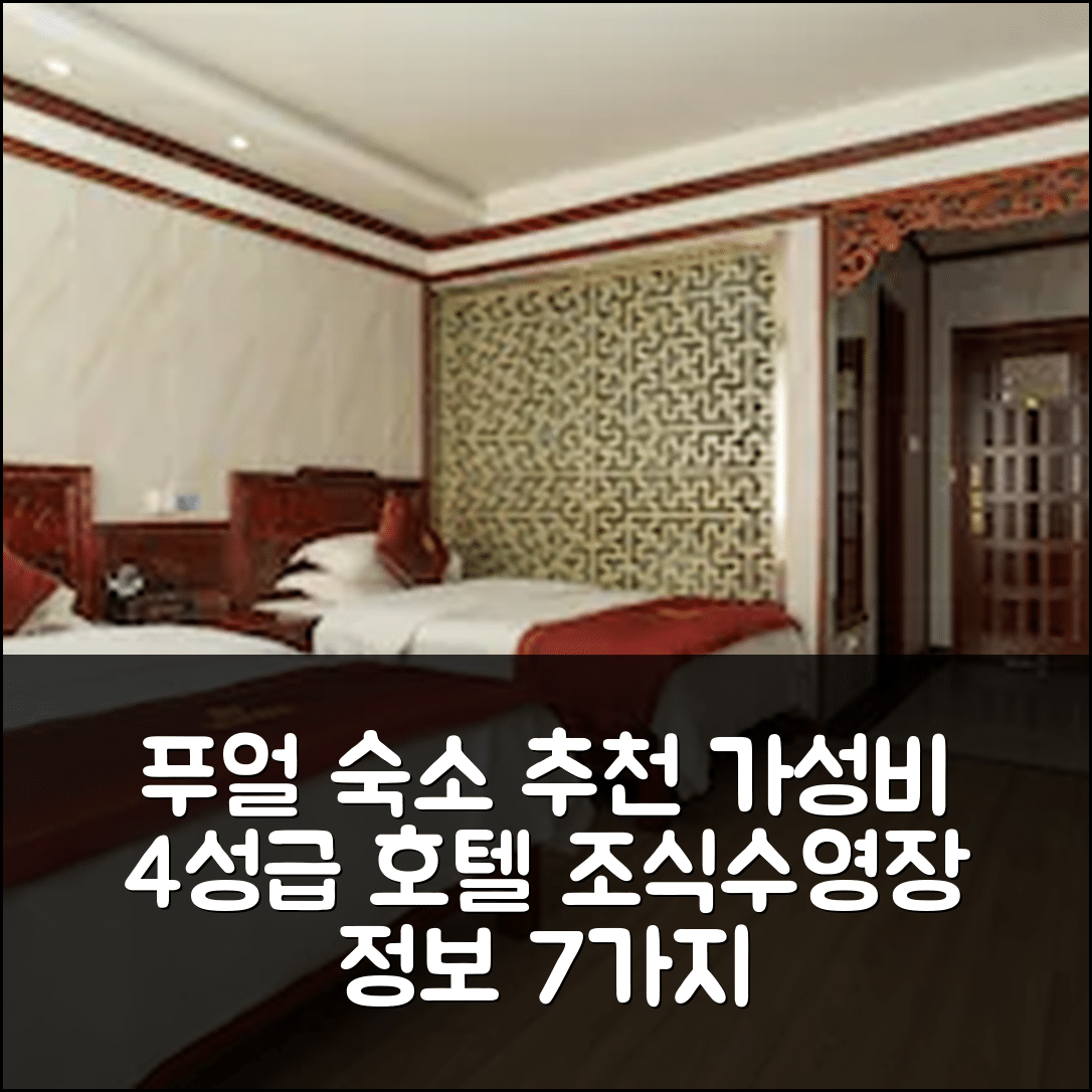 푸얼 숙소 여행 호텔 추천 진윈 롱루이 호텔 | 가성비 뛰어난 4성급 조식과 수영장 정보 7가지