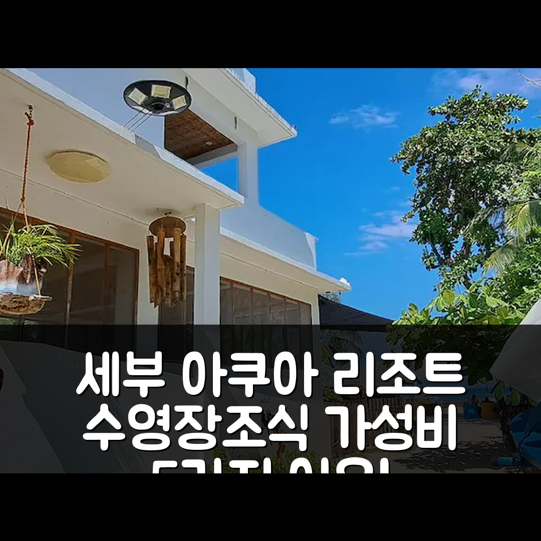 세부 숙소 여행 호텔 추천 인다이 아쿠아스포츠 앤 리조트 | 수영장과 조식이 매력적인 가성비 5가지 이유