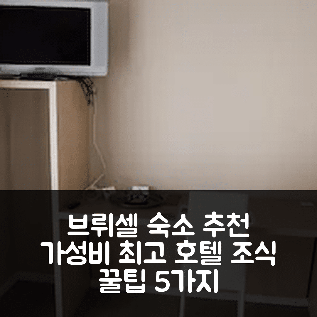 브뤼셀 숙소 여행 호텔 추천 버짓 플랫 브뤼셀 | 가성비 뛰어난 예약과 5가지 조식 팁